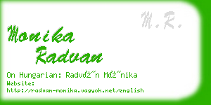 monika radvan business card